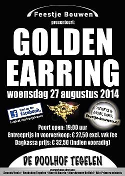 Golden Earring show poster August 27, 2014 Tegelen Openluchttheater De Doolhof